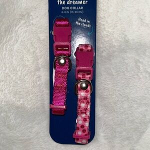 Youly the dreamer Pink/Pink Polka Dot Dog Collar Set (XXS)